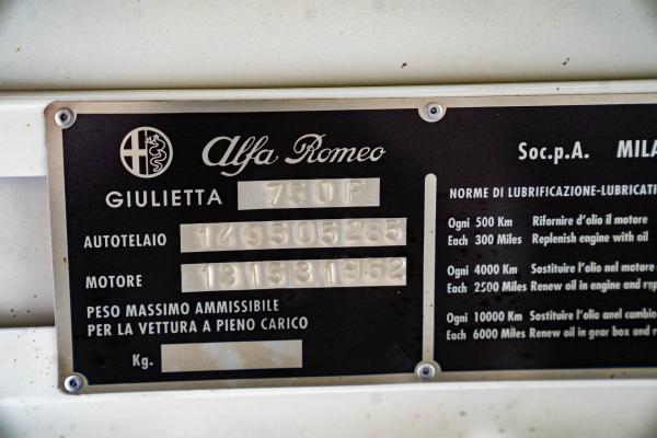 Alfa Romeo Giulietta Spider Veloce 750 First Series 1959