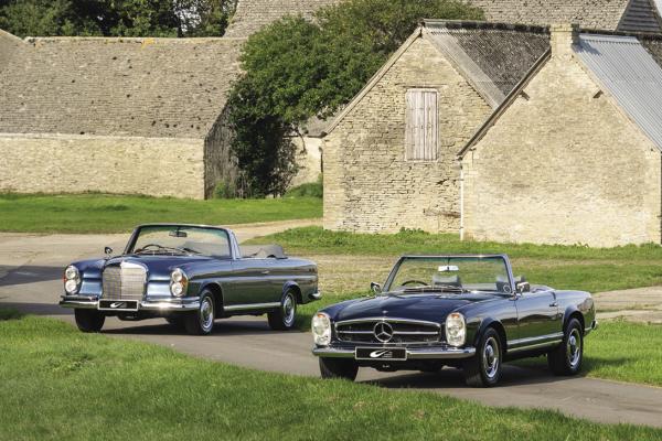 A pair of perfectly restored Mercedes  